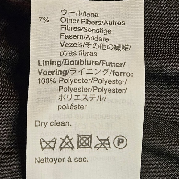 J Crew Blue/Black/Silver Wool Blend Plaid‎ Tweed Pencil Knee Length Skirt Size 0 - Picture 7 of 7